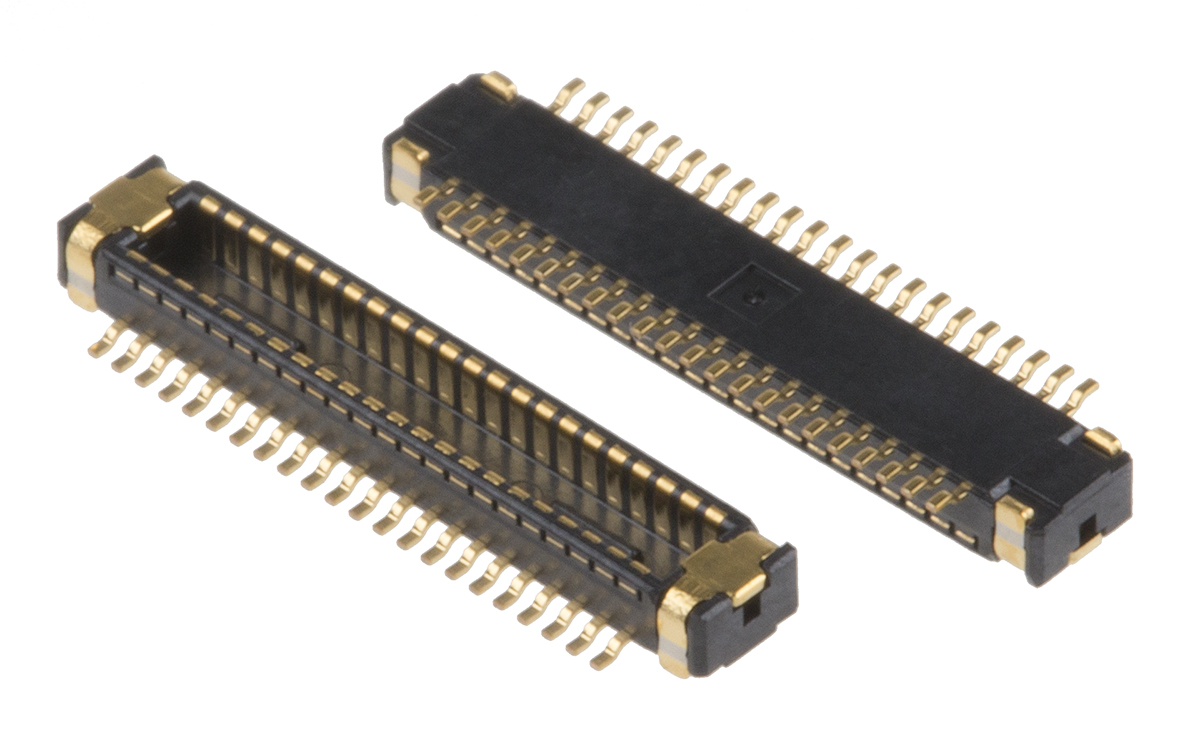 Hirose, DF40GL, 40 0.4mm Pitch 44 Way Straight Male FPC Connector, Vertical Contact