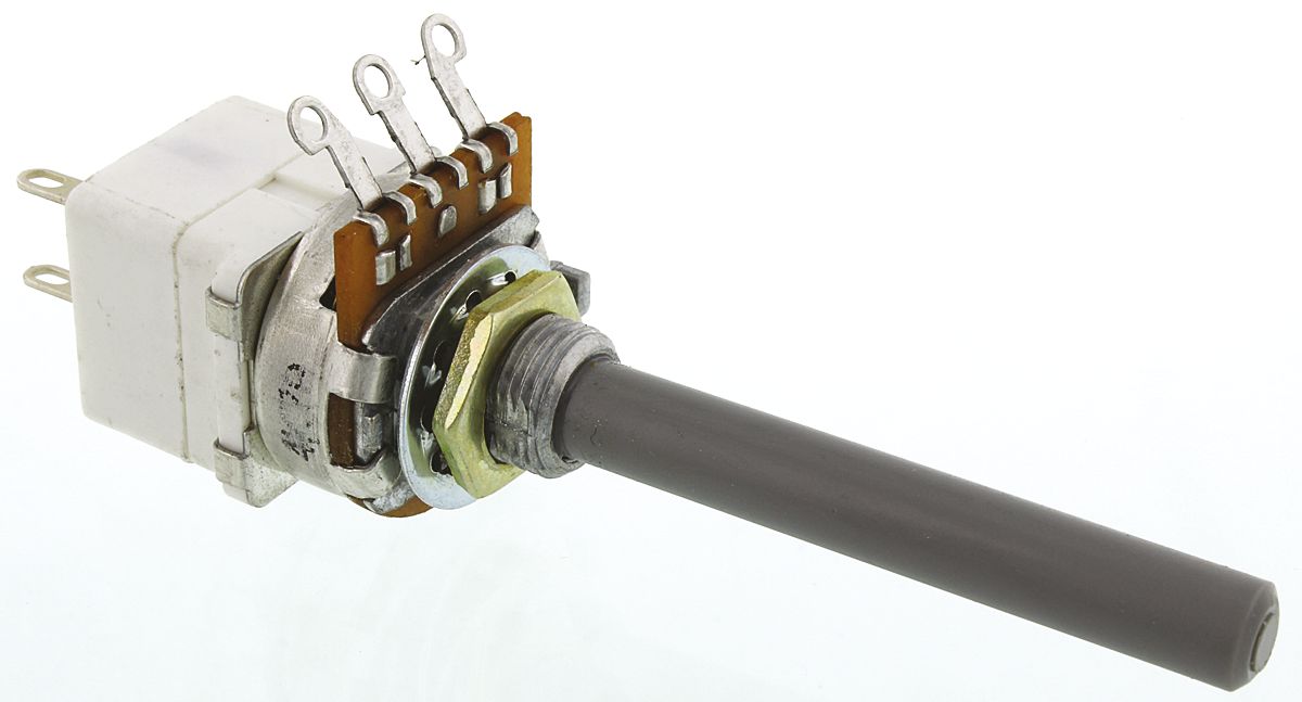 TE Connectivity 23 4.7kΩ Rotary Potentiometer 1-Gang Panel Mount, 1624209-2