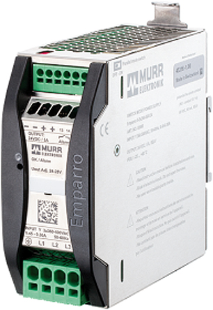 Murrelektronik Limited EMPARRO Switched Mode DIN Rail Power Supply, 400V ac, 24V dc dc Output, 5A Output, 120W