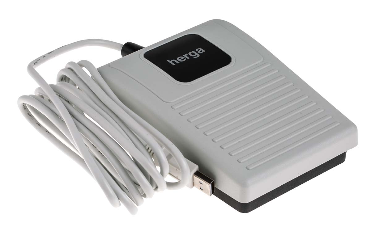 RS PRO Light Industrial Momentary USB programmable foot switch - Glass Fibre Reinforced Polymer Case Material, SPST, 25