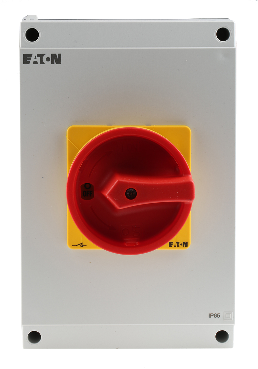 Eaton 6P Pole Surface Mount Isolator Switch - 63A Maximum Current, 22kW Power Rating, IP65