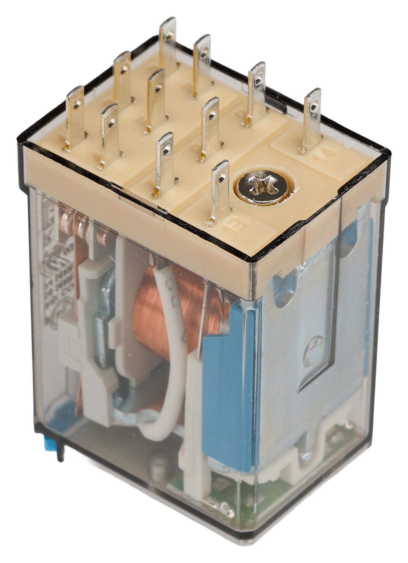 Finder Plug In Relay, 125V dc Coil, 10A Switching Current, 3PDT, 3PDT