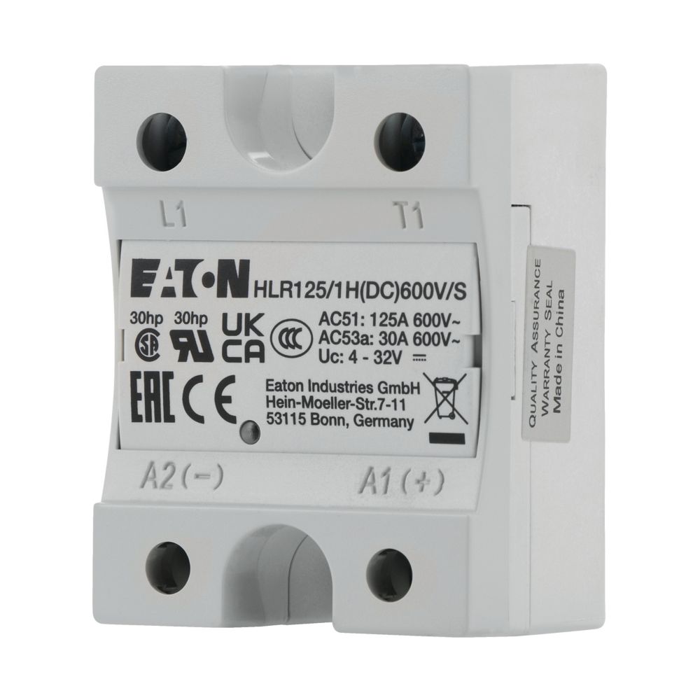 Eaton HLR Series Solid State Relay, 125 A Load, Chassis Mount, 660 V ac Load, 32 V dc Control