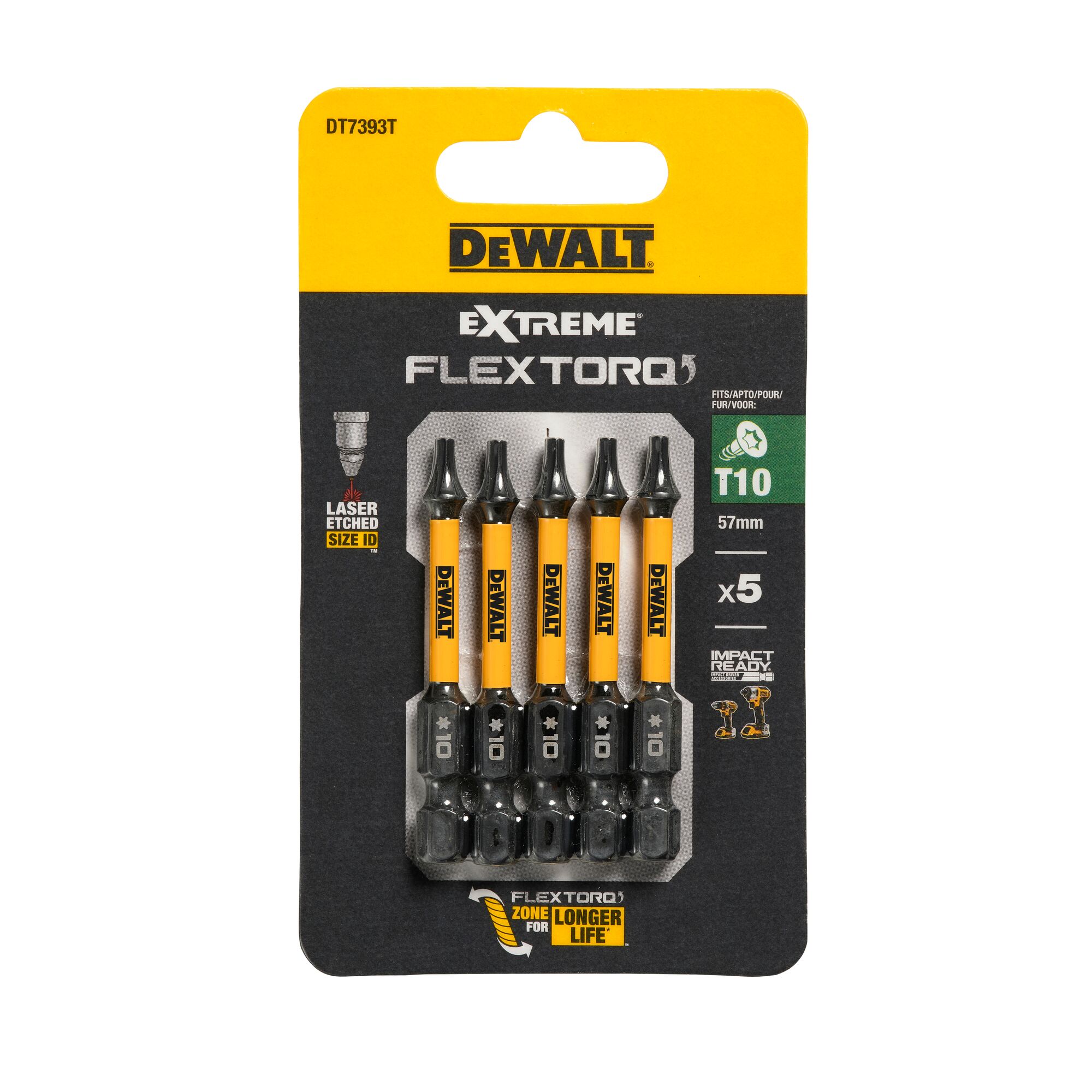 DeWALT Screwdriver Bit 5 Pieces, Torx