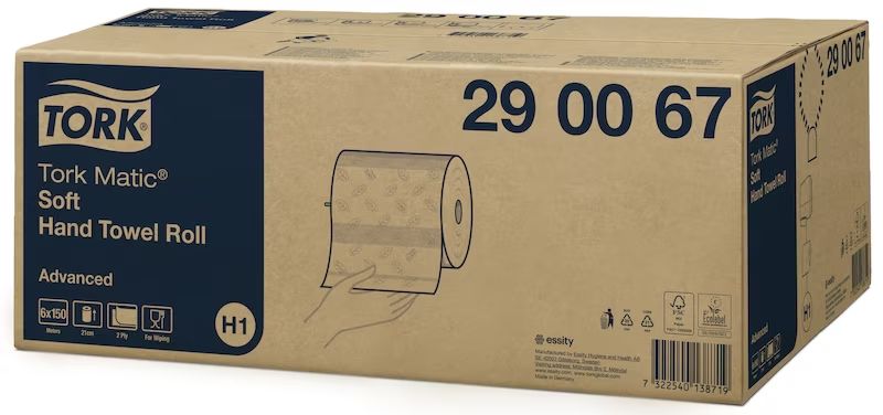 Tork Matic Rolled White Paper Towel, 190 x 190mm, 2-Ply, 625 Sheets