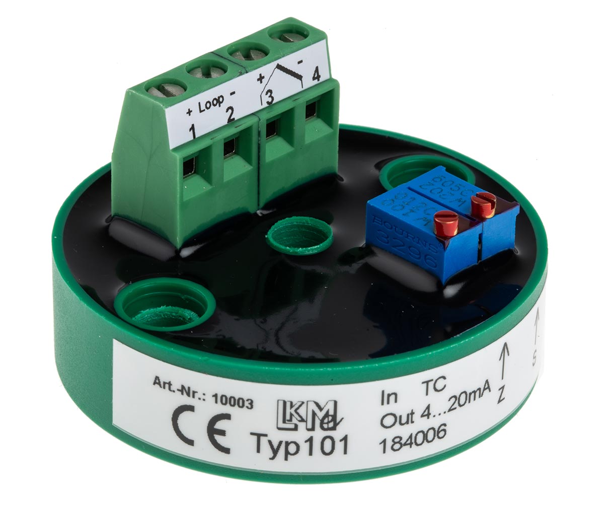 LKMelectronic LKM 101 Temperature Transmitter Thermocouple Type K Input, 24 V