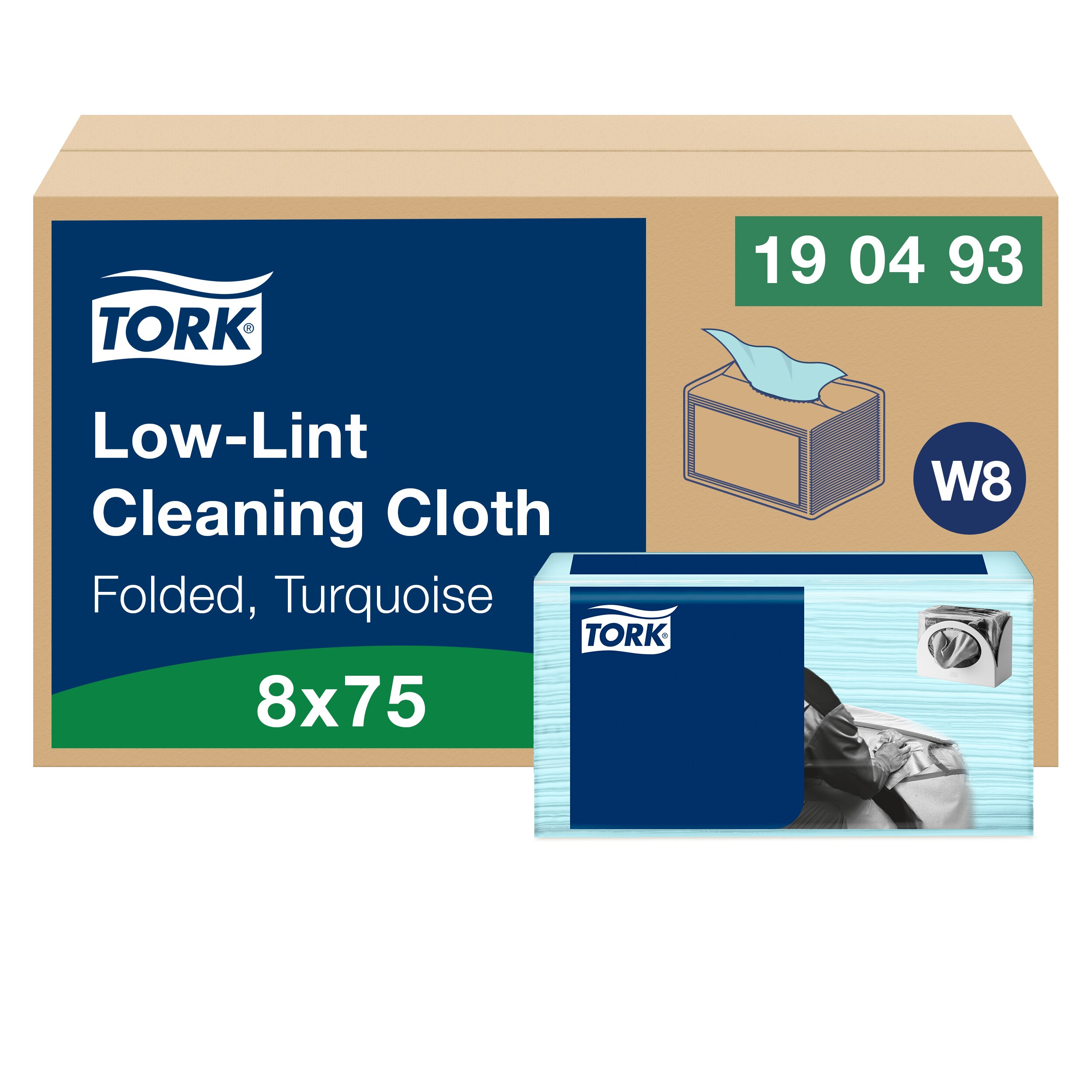 Tork Dry Multi-Purpose Wipes, Pack of 75, 193 x 160 (Folded) mm, 385 x 300 (Unfolded) mm