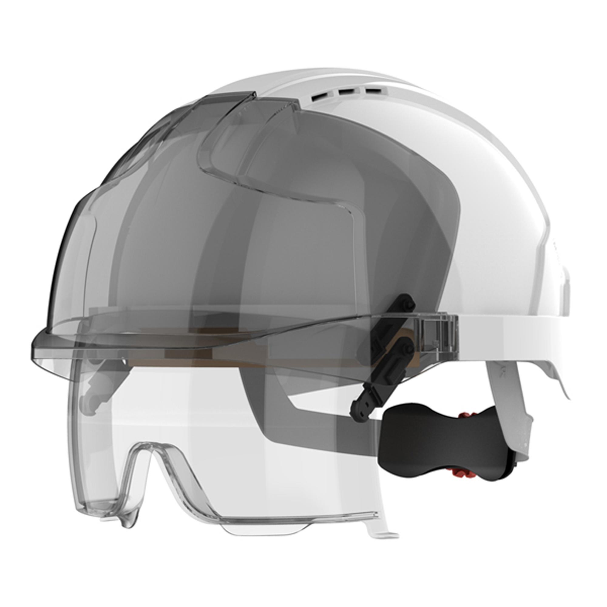 JSP EVOVISTAlens White Safety Helmet, AdjustableVentilated