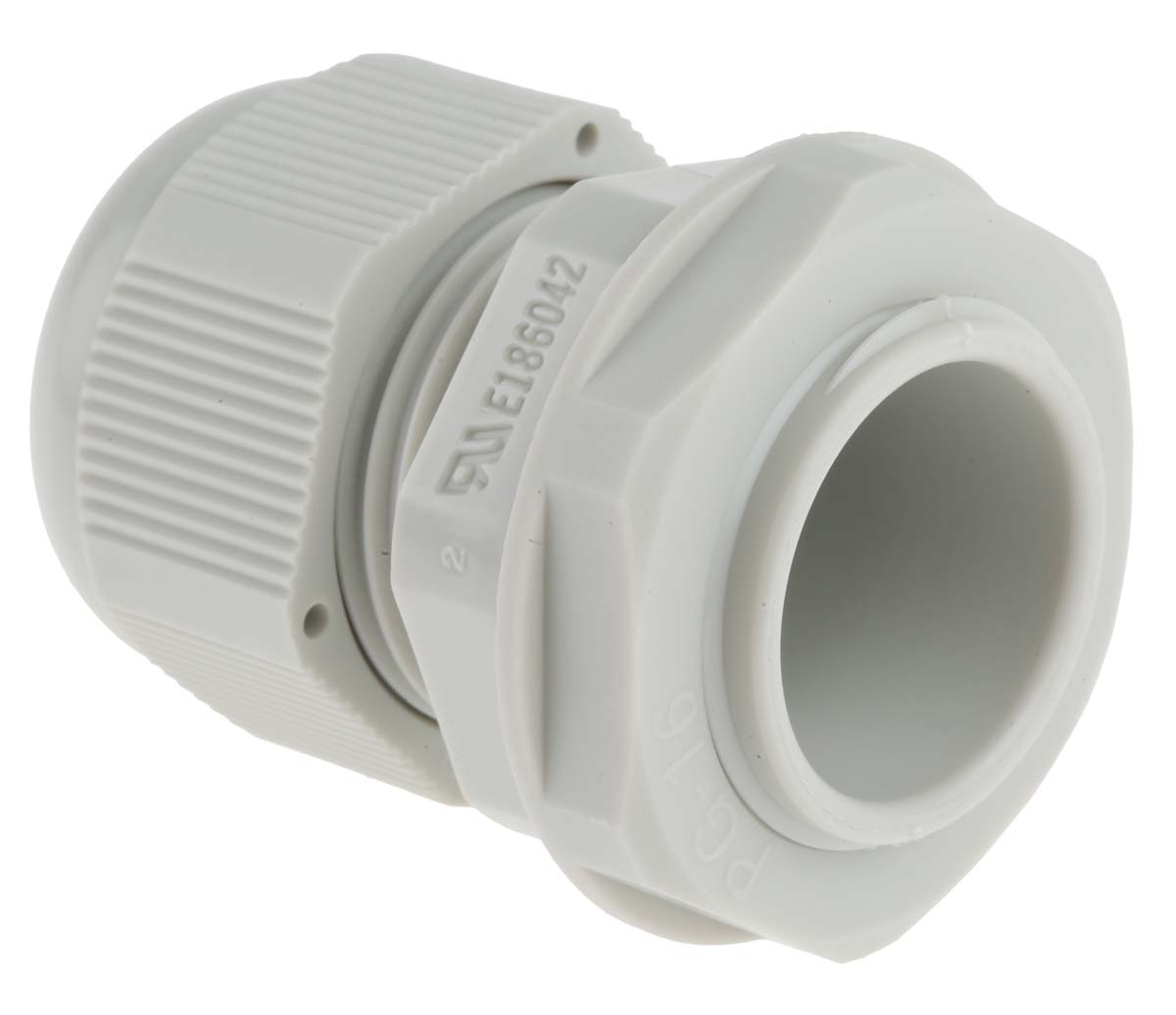 RS PRO Grey Nylon Cable Gland, PG16 Thread, 10mm min., 14mm max., IP68