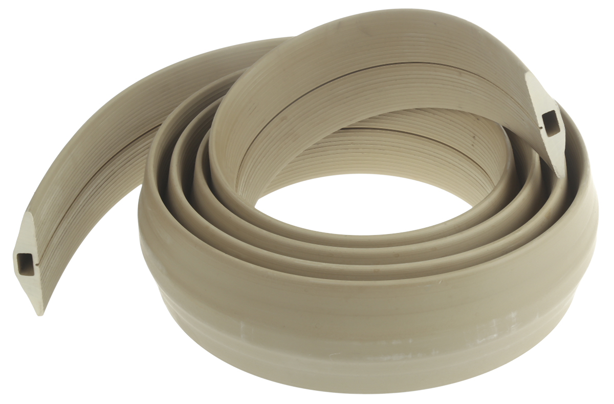 RS PRO 3m Beige Cable Cover in Rubber, 14mm Inside dia.