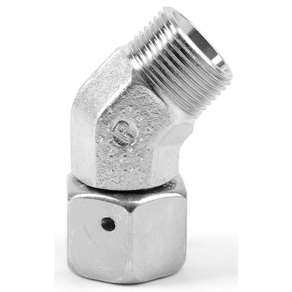 Parker Hydraulic Swivel Nut Elbow 24° Cone Male to 24° Cone Male, EV08SOMDCF