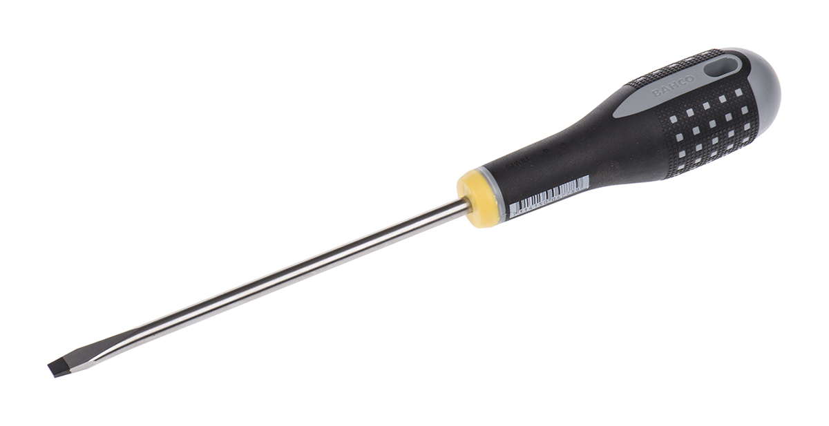 Bahco Slotted  Screwdriver, 6.5 x 1.2 mm Tip, 150 mm Blade, 272 mm Overall