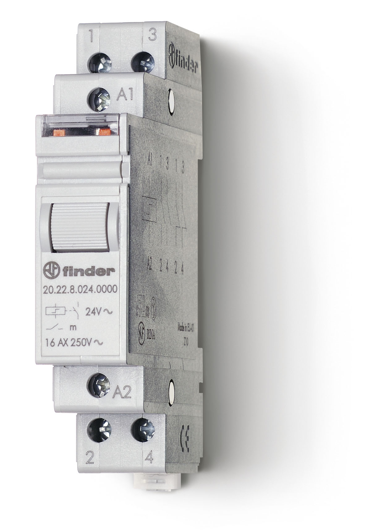 Finder DIN Rail Power Relay, 12V dc Coil, 16A Switching Current
