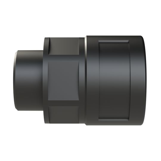 Straight, Conduit Fitting, 23mm Nominal Size, M25, Polyamide 6, Black