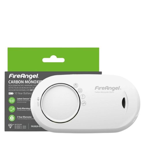 FireAngel Safety Technology Limited ABS Plastic Carbon Monoxide Alarm, 85dB, 3V dc