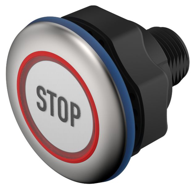 EAO Capacitive Switch NO,Illuminated, Green, IO-Link, IP69K