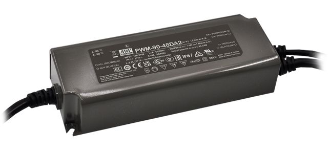 MEAN WELL LED Driver, 24V Output, 90W Output, 3.75A Output, Constant Voltage Dimmable