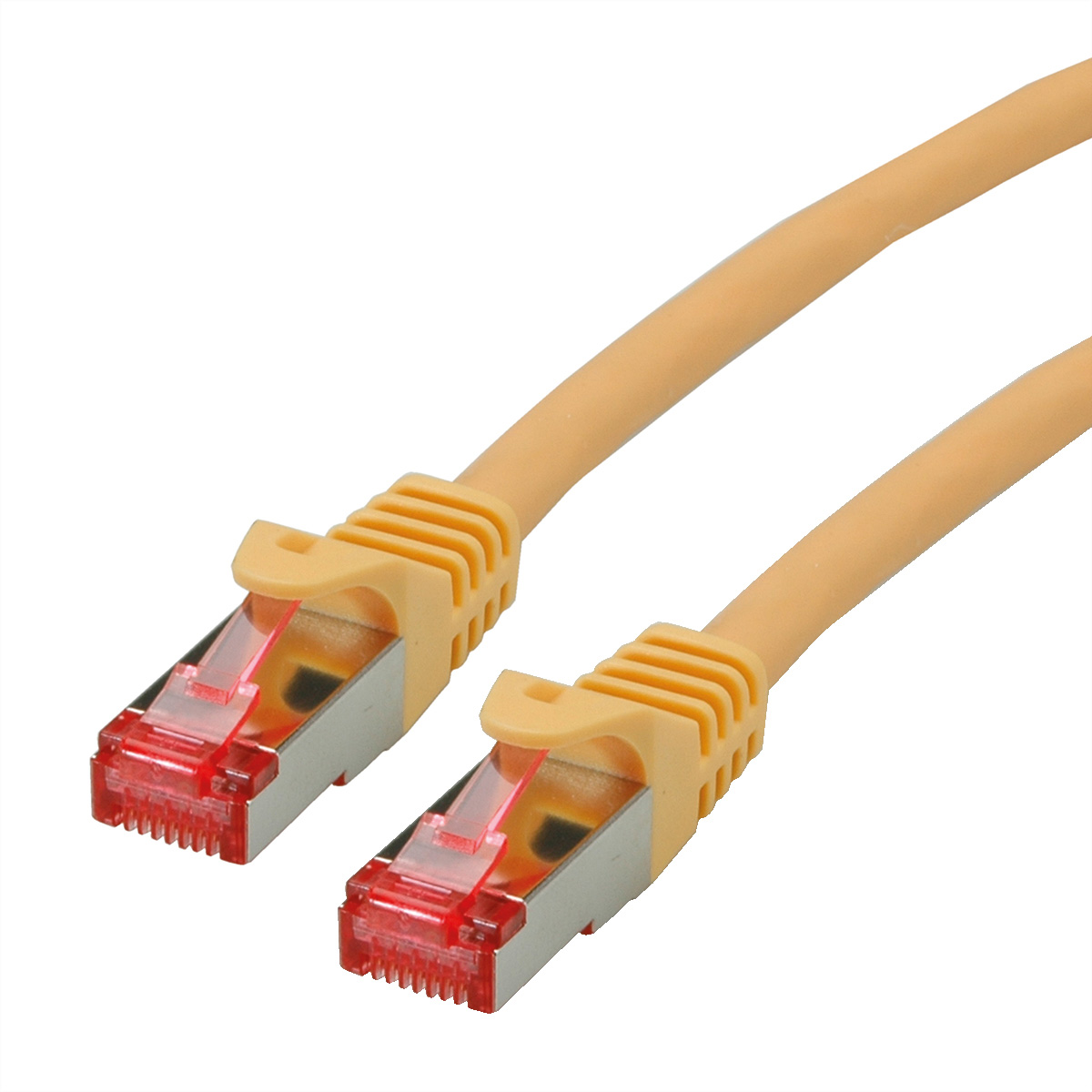 Roline, 1.5m Cat6a, Yellow RJ45 to Male RJ45 Male, S/FTP, Terminated LSZH Sheath