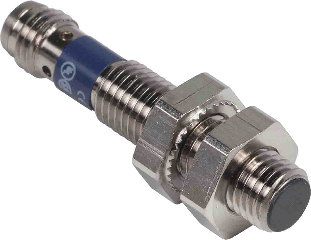 Telemecanique Sensors Inductive Threaded Barrel Proximity Sensor, M8, 2 mm Detection, PNP NC, 12 → 24 V dc