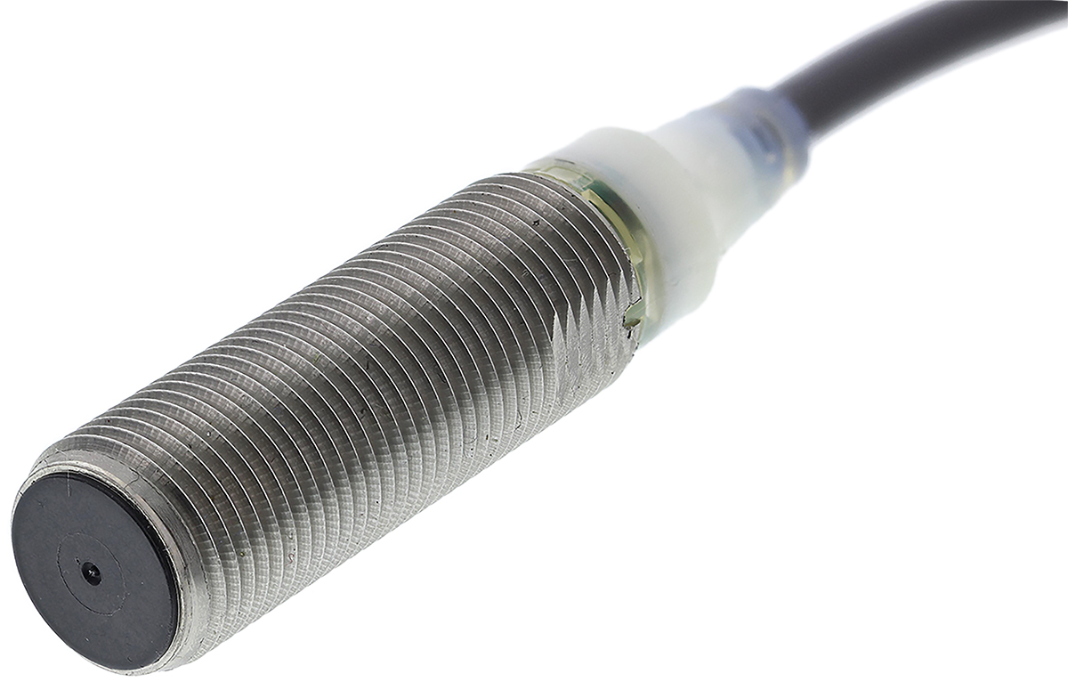 Omron Inductive Threaded Barrel Proximity Sensor, M12, 4 mm Detection, NPN NO, 12 → 24 V dc