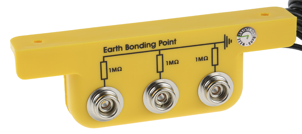 RS PRO ESD Earth Bonding Bracket With 10 mm Stud x 3