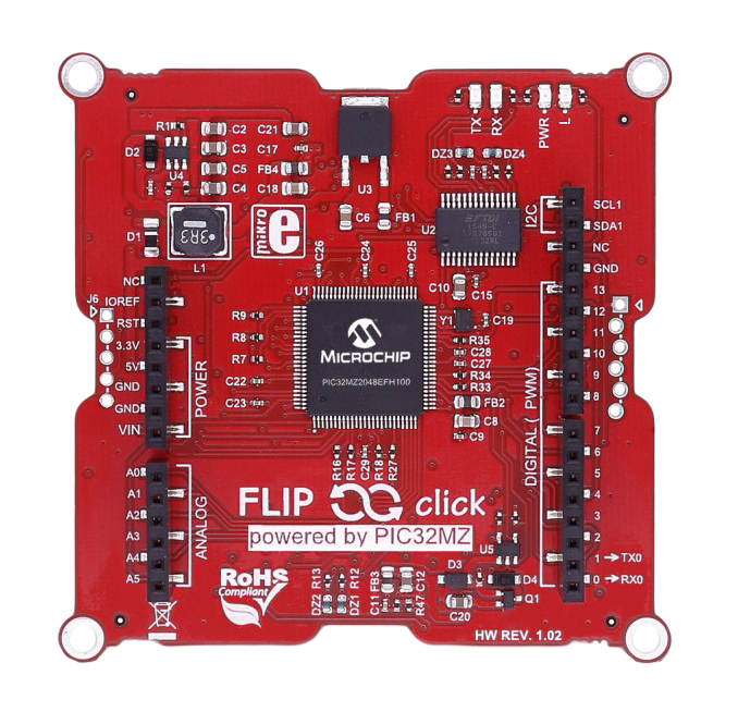 MikroElektronika Flip&Click PIC32MZ MCU Add On Board MIKROE-2340