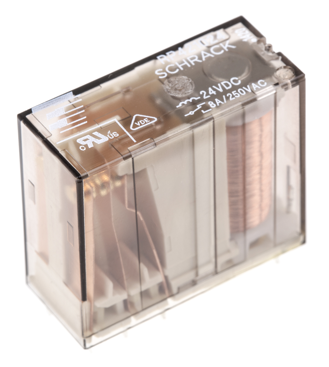 TE Connectivity PCB Mount Power Relay, 24V dc Coil, 8A Switching Current, DPDT