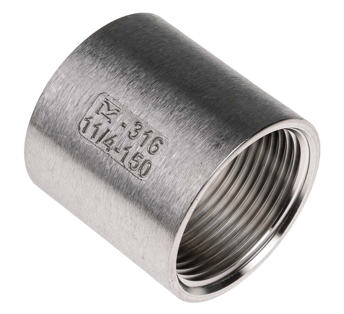 RS PRO Stainless Steel Pipe Fitting Socket, Female G 1-1/4in x Female G 1-1/4in
