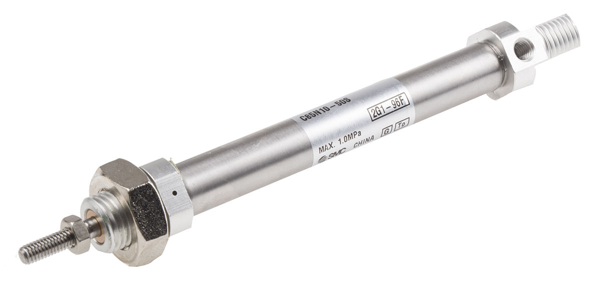 SMC 50 mm Pneumatic Piston Rod Cylinder - C85N Series, Single Acting Acting