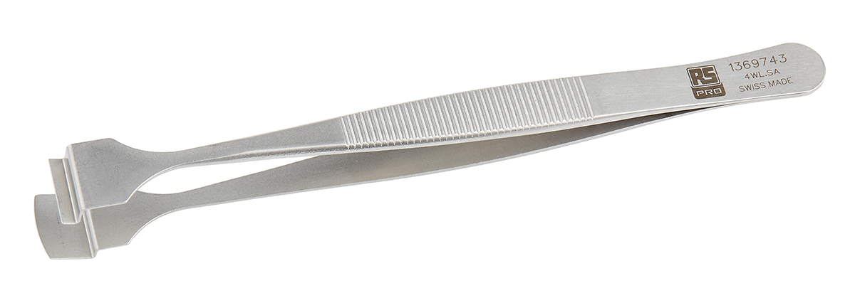 RS PRO 125 mm, Stainless Steel, Wafer, Tweezers
