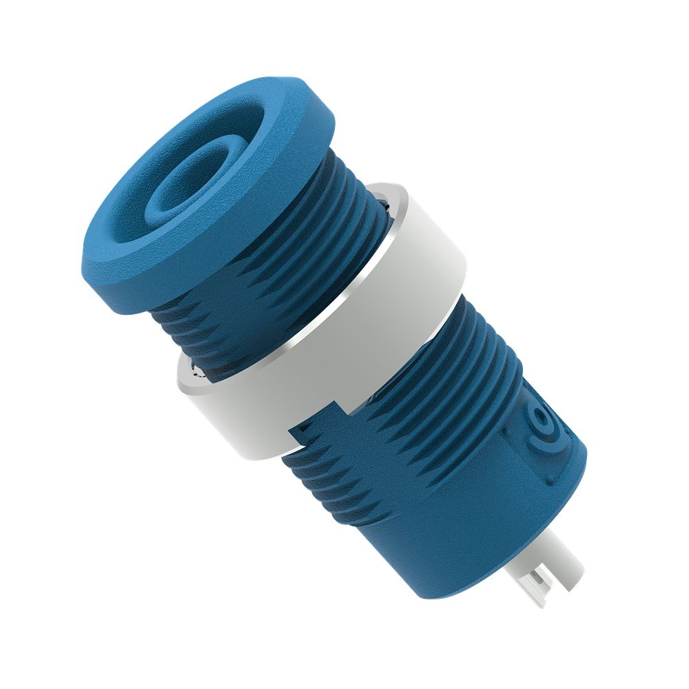 Electro PJP Blue Female Banana Socket, 4 mm Connector, Solder Termination, 25A, 1kV, Nickel Plating