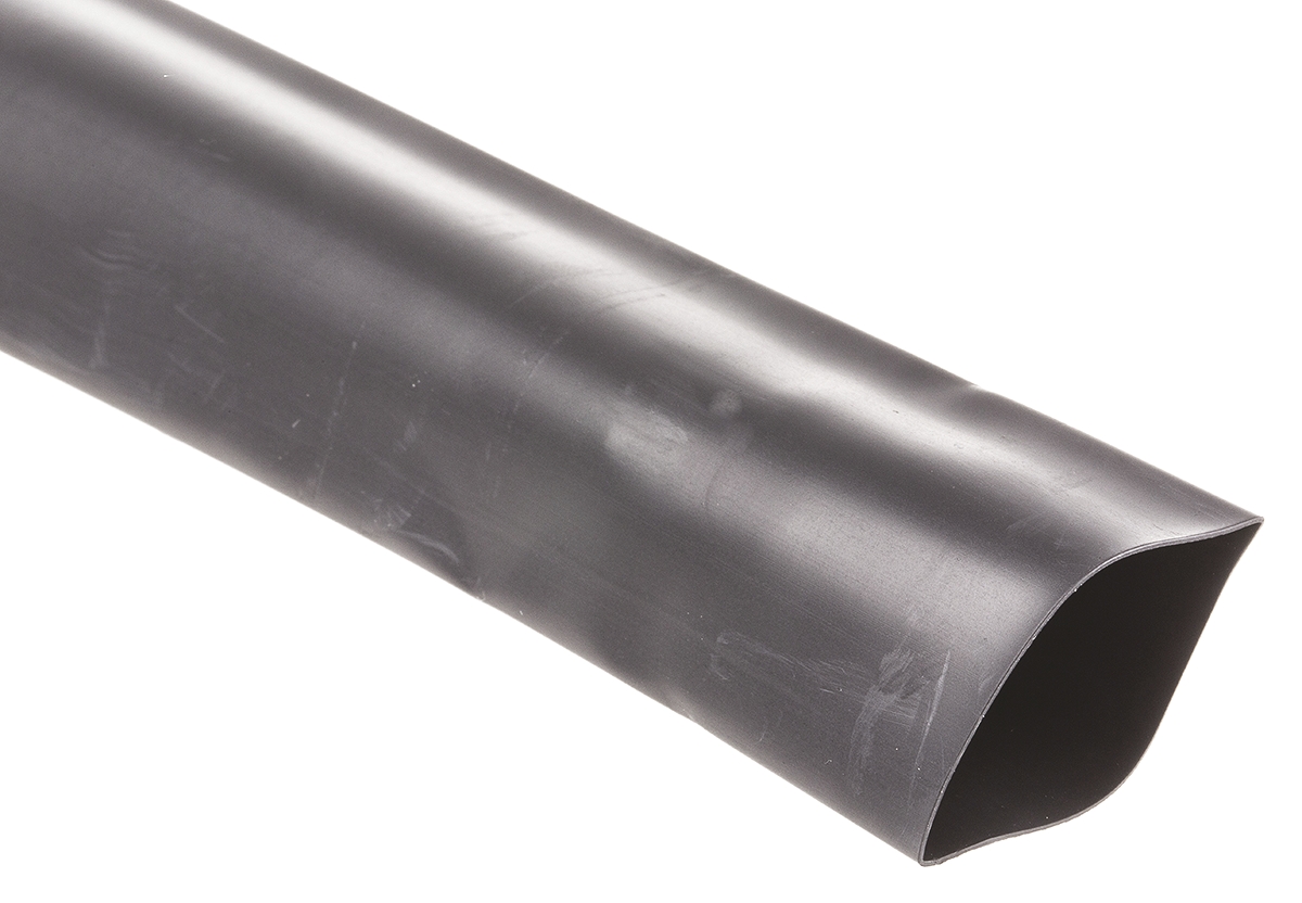 TE Connectivity Heat Shrink Tubing, Black 25.4mm Sleeve Dia. x 3m Length 2:1 Ratio, LSTT Series