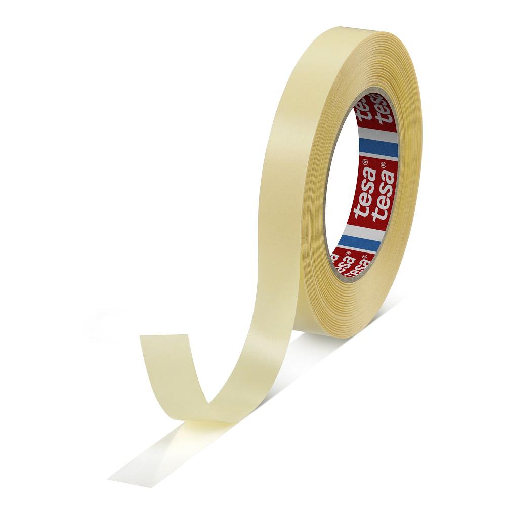 Tesa 64621-00003-00 Transparent Double Sided Plastic Tape, 0.090mm Thick, 15 N/cm, PP Backing, 19mm x 50m