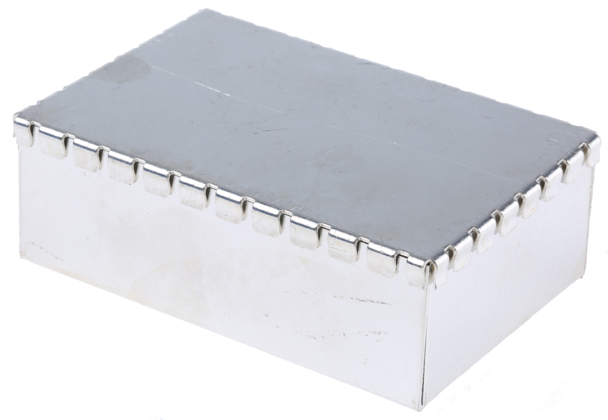 Perancea Tin Plated Steel PCB Enclosure, 25 x 50 x 75mm