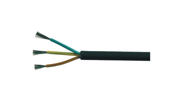 Kabeltronik H07RN-F Video Cable 2.5 mm² 5 Core Electrical Cable, Black Rubber, 100m