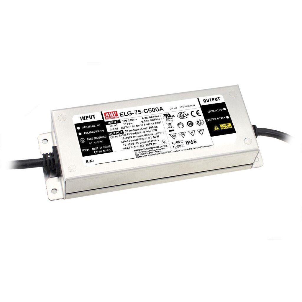 MEAN WELL LED Driver, 78V Output, 75W Output, 1.05A Output, Constant Current