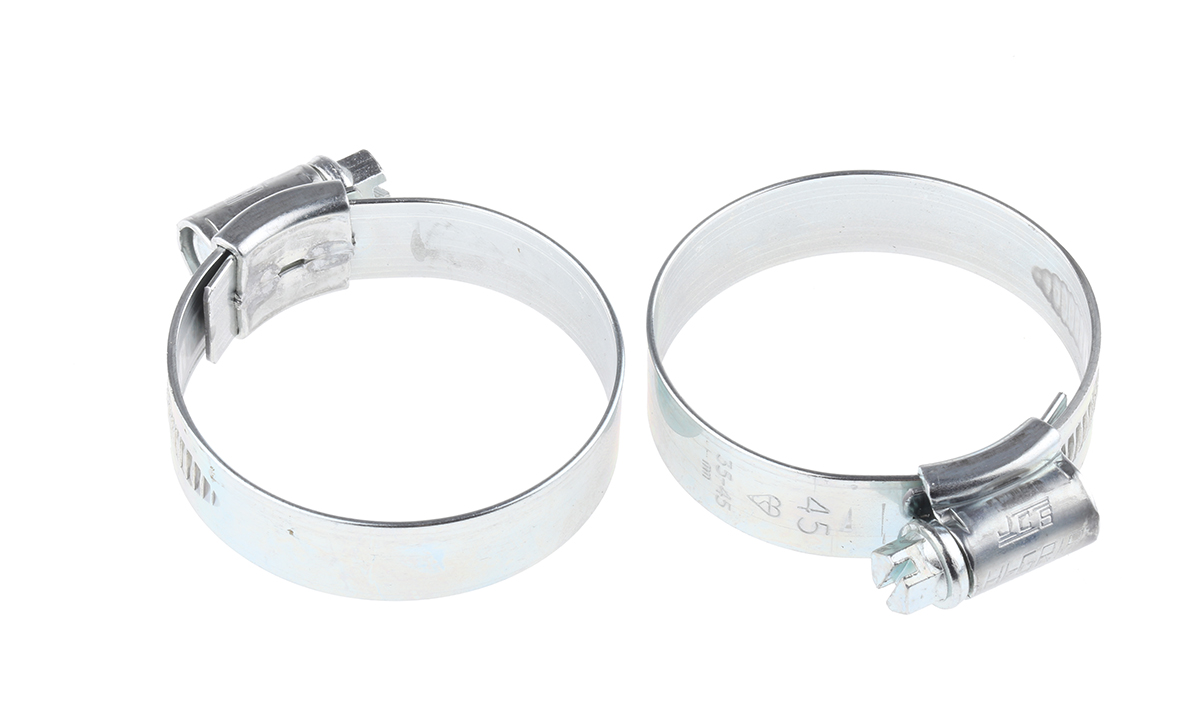 HI-GRIP Steel Slotted Hex Worm Drive, 13mm Band Width, 35 → 45mm ID