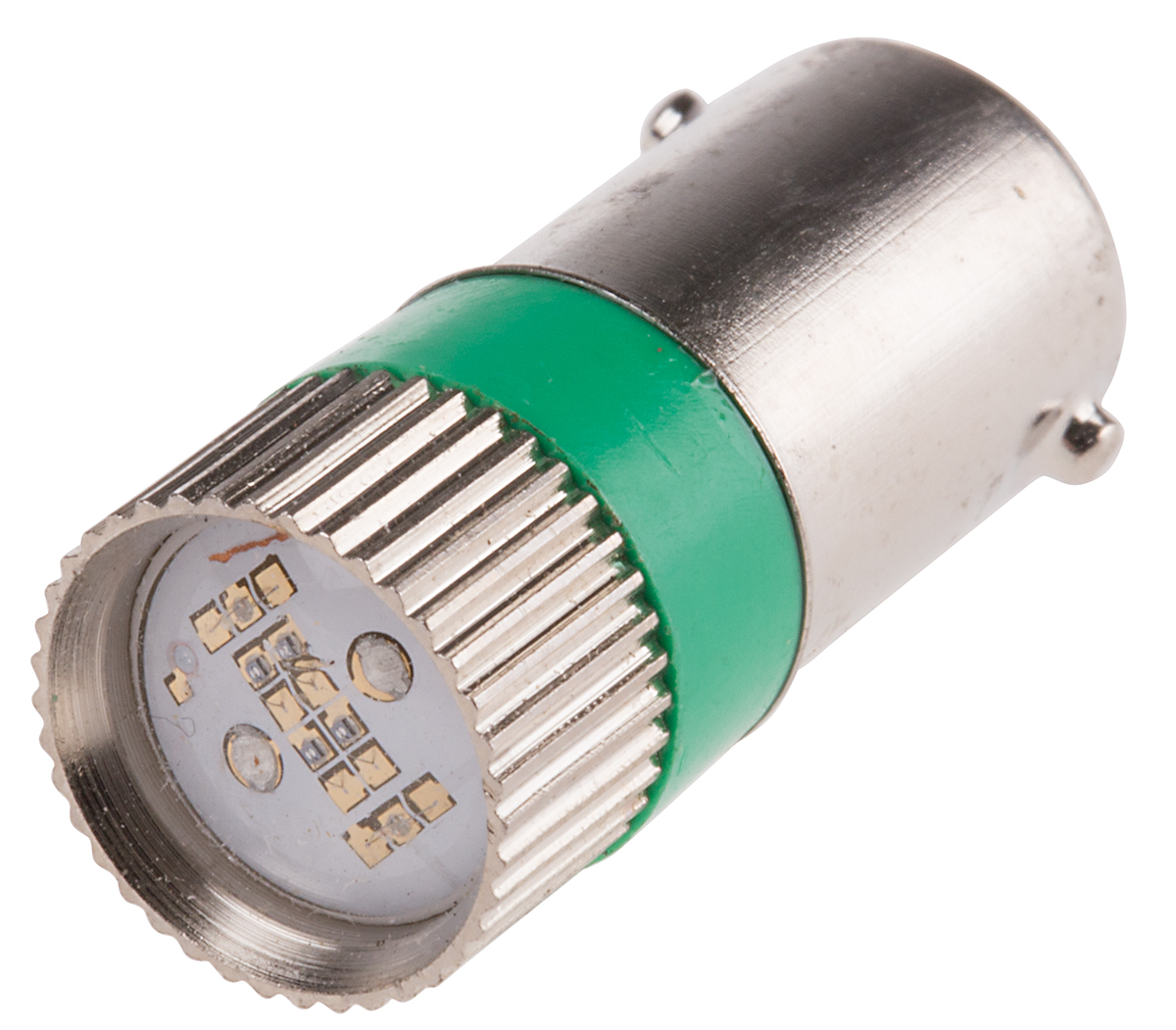 RS PRO Green LED Indicator Lamp, 28V dc, BA9s Base, 10mm Diameter, 170/160mcd