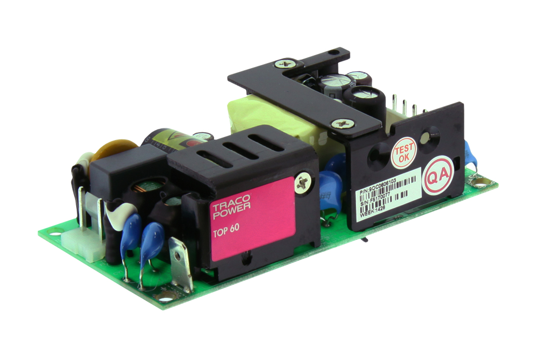 TRACOPOWER Switching Power Supply, TOP 60533, 5 V dc, ±15 V dc, 2.4 A, 6 A, 500 mA, 55W, Triple Output, 110 →