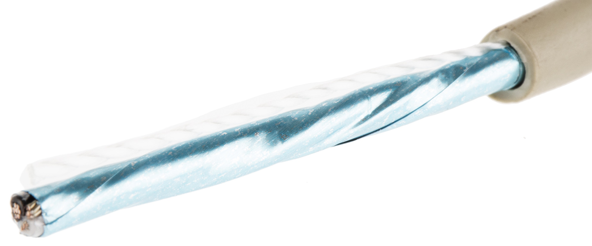Alpha Wire ProTekt Series Data Cable, 1 Pairs, 2 Cores, 0.35 mm², Screened, 22 AWG, 50m, Screened Shield