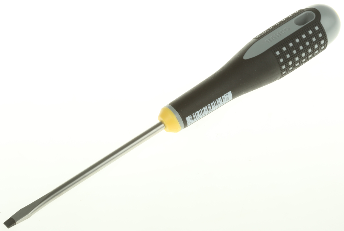 Bahco Slotted  Screwdriver, 5.5 x 1 mm Tip, 100 mm Blade, 222 mm Overall