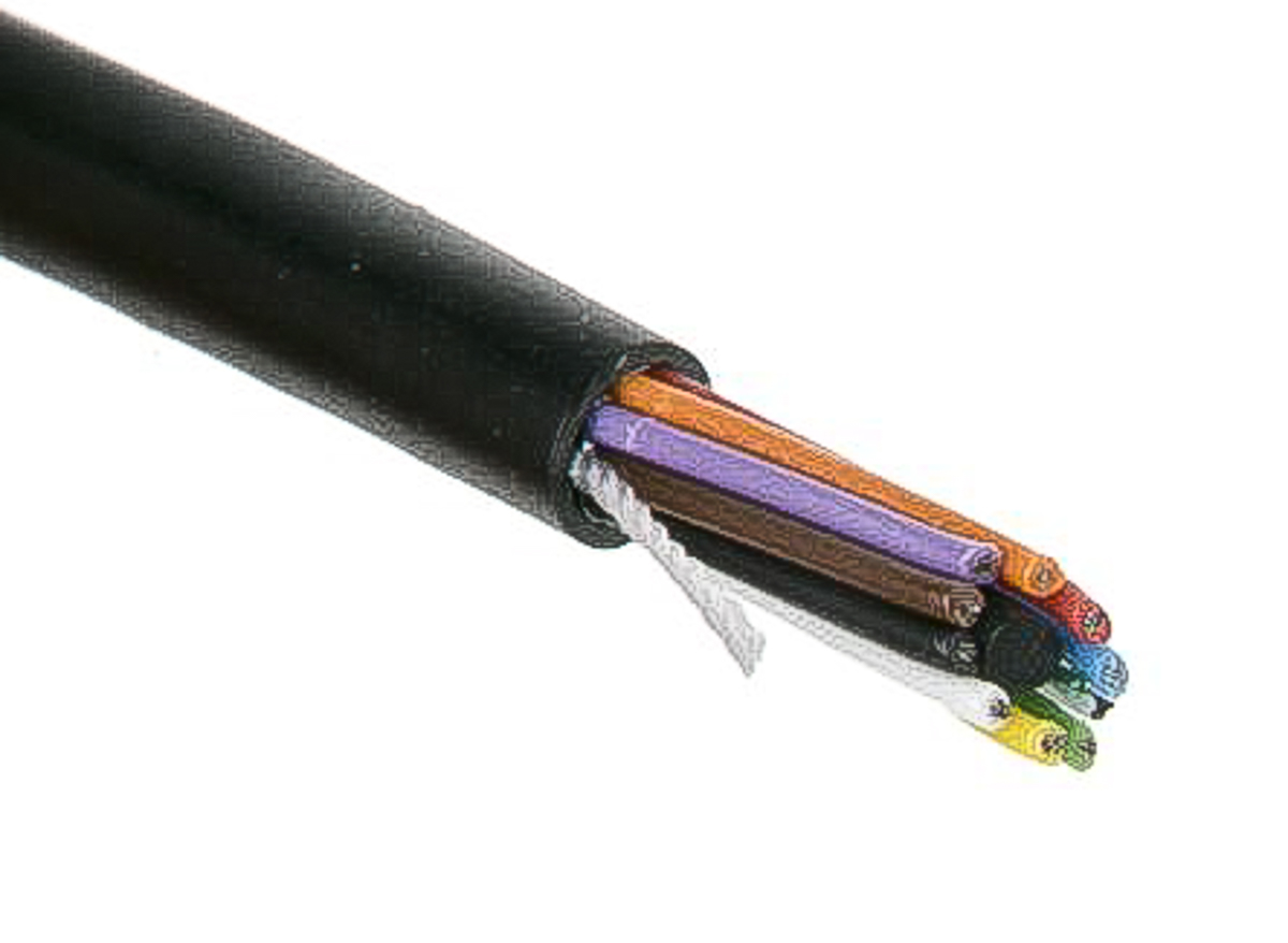 Alpha Wire Xtra-Guard 2 Performance Cable Control Cable, 10 Cores, 0.35 mm² 22 AWG, Unscreened, 30 m, Black Polyvinyl
