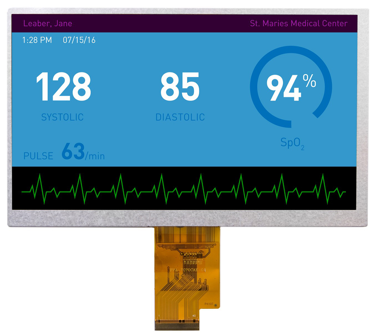 Displaytech DT070BTFT TFT LCD Colour Display, 7in, 1024 x 600pixels