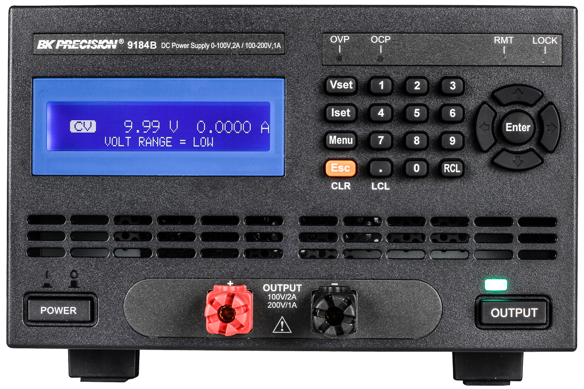 BK Precision 9183B Series Digital Bench Power Supply, 200V, 2A, 1-Output, 200W