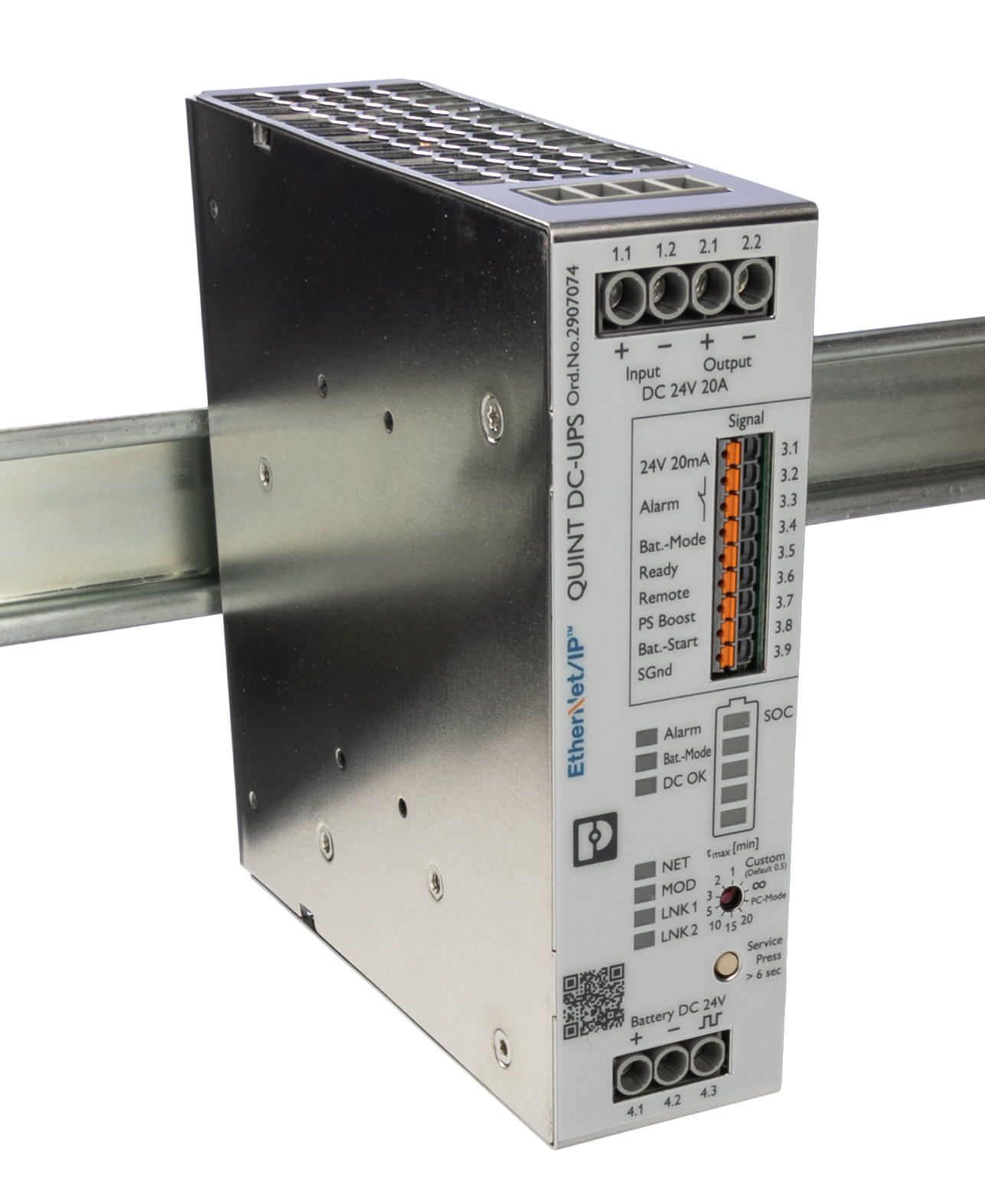Phoenix Contact 18 → 30V dc Input DIN Rail Uninterruptible Power Supply (740W), QUINT4