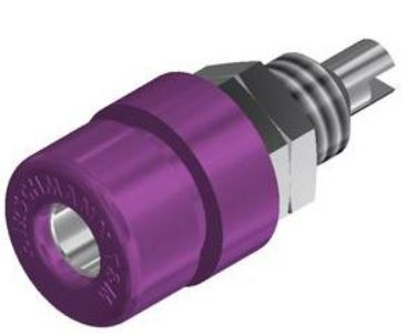 Hirschmann Test & Measurement Violet Female Banana Connector, 4 mm Connector, M6 Thread, Solder Termination, 32A, 60V