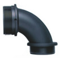 Adaptaflex 90° Elbow, Conduit Fitting, 28mm Nominal Size, PG21, Nylon 66, Black IP66, IP67, IP68, IP69K rating