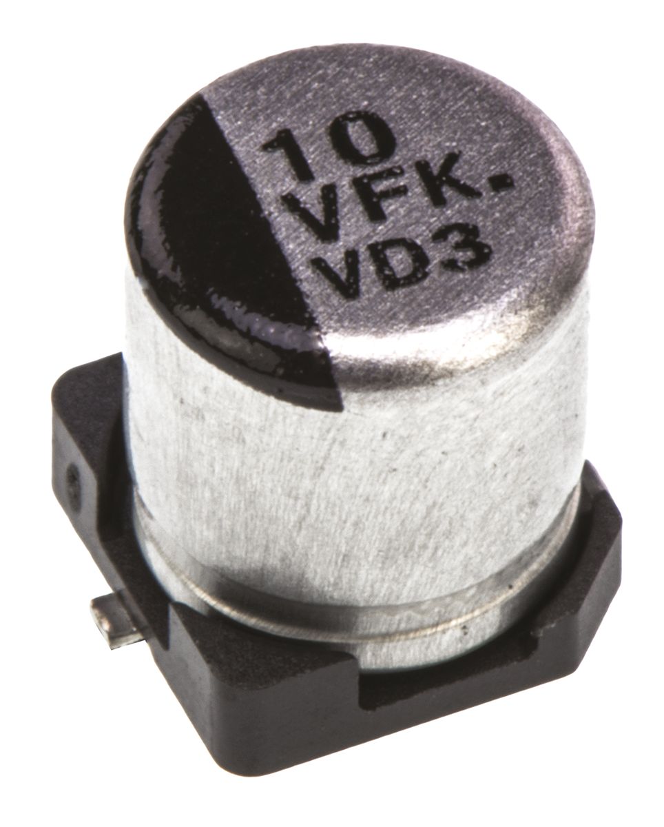 Panasonic 10μF Aluminium Electrolytic Capacitor 35V dc, Surface Mount - EEEFK1V100AR