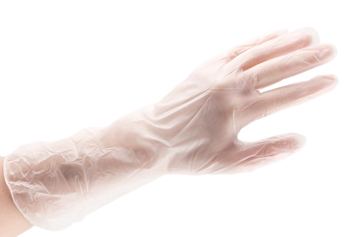 RS PRO Clear No Vinyl Disposable Gloves, Size 7, Small, 100 per Pack