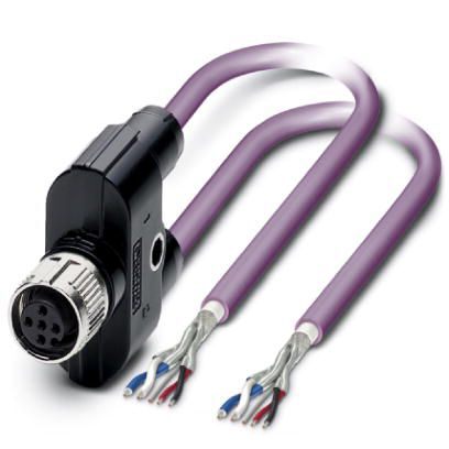 Phoenix Contact Female 5 way Straight Socket M12 SPEEDCON to Bus Cable, 2 m